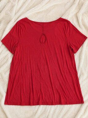Monnuro Women’s Red Short Sleeve Blouse 3X skuh